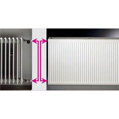 Renovacinis plieninis radiatorius HM 20C-AT-55-0800, prijungimas šoninis Renovacinis plieninis radiatorius HM 20C-AT-55-0800, prijungimas šoninis