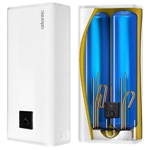Vertikalus elektrinis plokščias vandens šildytuvas Atlantic FLAT O'Pro+ 100 (80L) 1