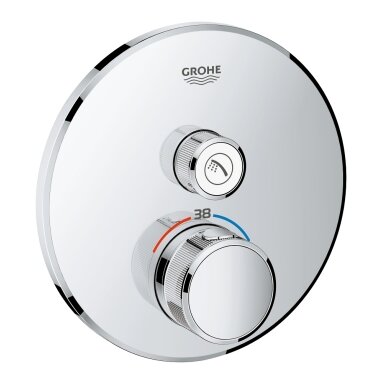 Virštinkinė dušo maišytuvo dalis Grohtherm Smartcontrol, 1 padėtis, chromas