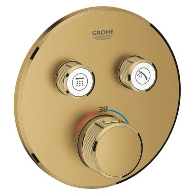 Virštinkinė dušo maišytuvo dalis Grohtherm SmartControl, 2 valdikliai, brushed cool sunrise